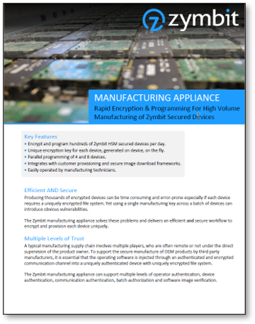 zymbit manufacturing appliance datasheet