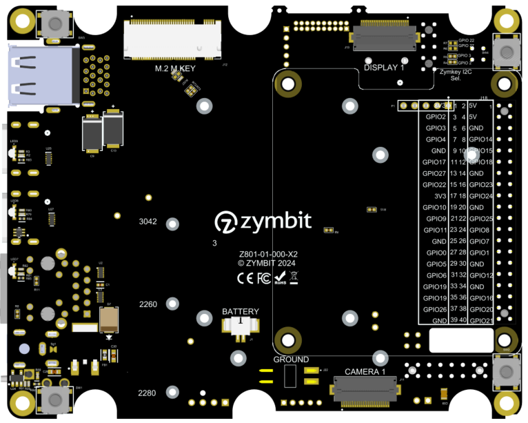 zymbit secure compute motherboard - user side
